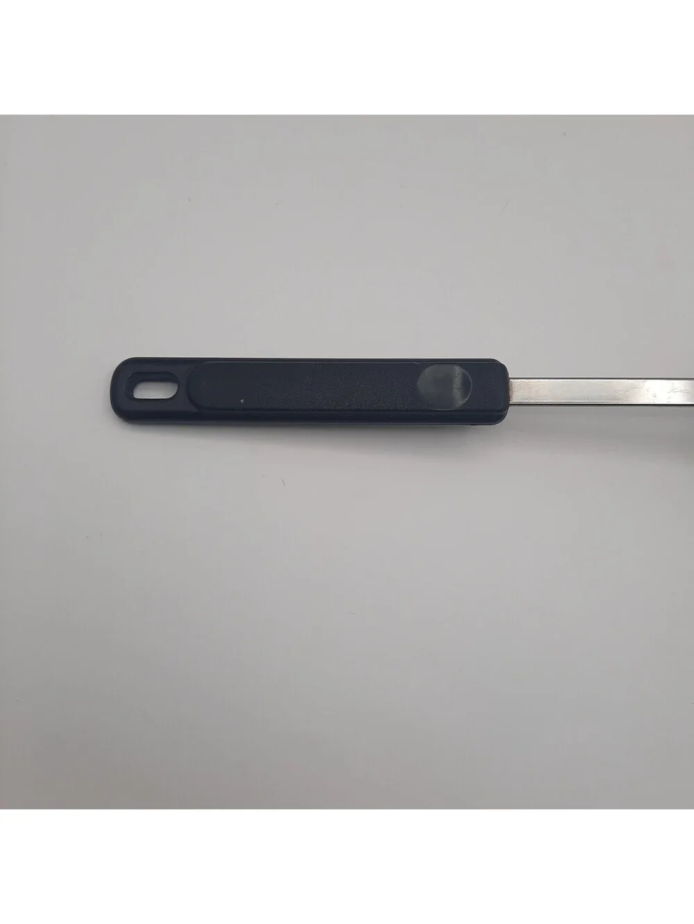 Vintage Ekco Stainless Steel Black Nylon Slotted Kitchen Spoon 12